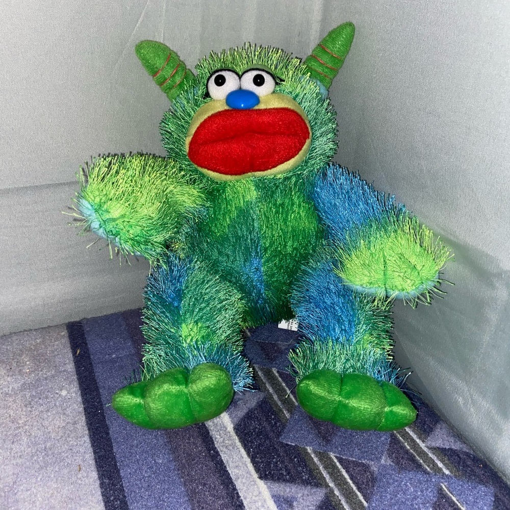 RARE Plush Bear With Fur Accent